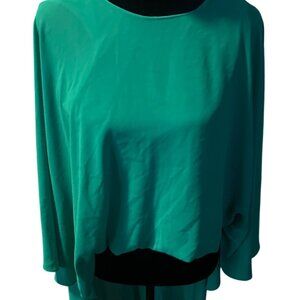 Belle Badgley Mischka Green High-Low Hem Tunic Top S 100% Polyester New With Tag